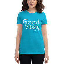 Load image into Gallery viewer, Women&#39;s Good Vibes Only short sleeve t-shirt
