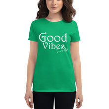 Load image into Gallery viewer, Women&#39;s Good Vibes Only short sleeve t-shirt
