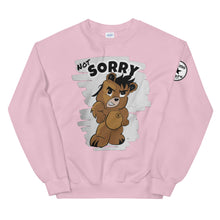 Load image into Gallery viewer, Not Sorry Logo Bear Unisex Sweatshirt

