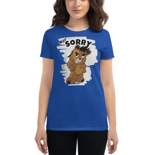 Load image into Gallery viewer, Women&#39;s Not Sorry Logo Bear short sleeve t-shirt
