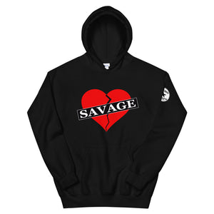 Broken Heart Savage Red Unisex Hoodie