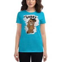 Load image into Gallery viewer, Women&#39;s Not Sorry Logo Bear short sleeve t-shirt
