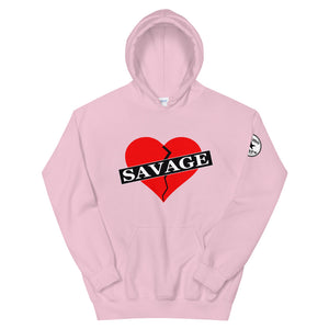 Broken Heart Savage Red Unisex Hoodie