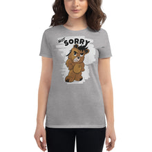 Load image into Gallery viewer, Women&#39;s Not Sorry Logo Bear short sleeve t-shirt
