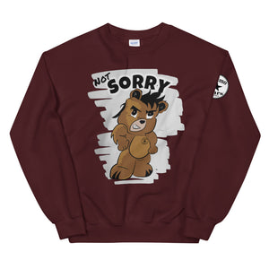 Not Sorry Logo Bear Unisex Sweatshirt