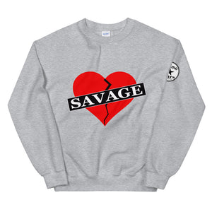 Broken Heart Savage red Unisex Sweatshirt