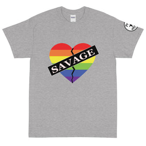 Savage Broken Heart Rainbow Short Sleeve T-Shirt