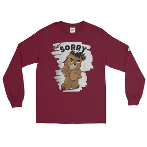 Not Sorry Logo Bear Men’s Long Sleeve Shirt
