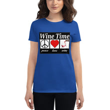 Load image into Gallery viewer, WIne time plw Women&#39;s short sleeve t-shirt
