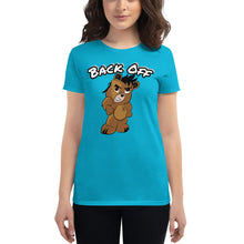 Load image into Gallery viewer, Back Off Logo Bear Women&#39;s short sleeve t-shirt
