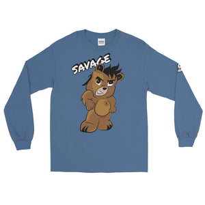 Savage Bear Logo Men’s Long Sleeve Shirt