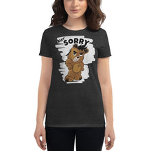 Load image into Gallery viewer, Women&#39;s Not Sorry Logo Bear short sleeve t-shirt
