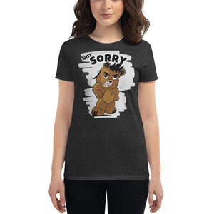Women's Not Sorry Logo Bear short sleeve t-shirt