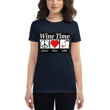 Load image into Gallery viewer, WIne time plw Women&#39;s short sleeve t-shirt
