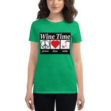Load image into Gallery viewer, WIne time plw Women&#39;s short sleeve t-shirt
