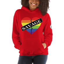 Load image into Gallery viewer, Savage  Broken Heart Rainbow Unisex Hoodie
