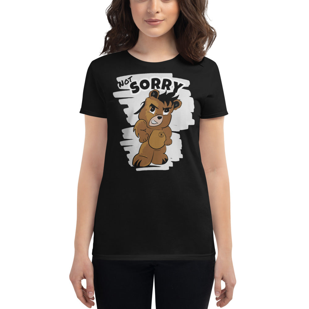 Women's Not Sorry Logo Bear short sleeve t-shirt