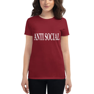 Women's ANTI SOCIAL short sleeve t-shirt