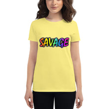 Load image into Gallery viewer, Women&#39;s Savage Rainbow short sleeve t-shirt
