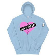 Load image into Gallery viewer, Broken Heart Savage Pink Unisex Hoodie
