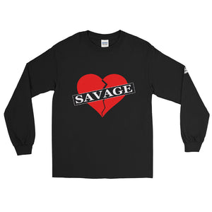 Savage Broken Heart RED- Men’s Long Sleeve Shirt