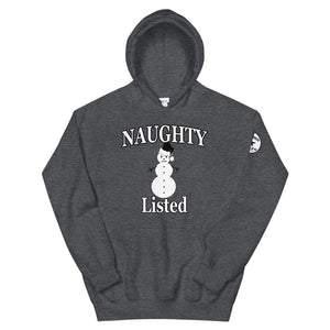 Naughty listed snowman Unisex Hoodie
