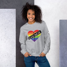 Load image into Gallery viewer, Savage Broken Heart Rainbow Unisex Sweatshirt
