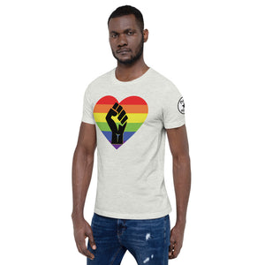 BLM Fist Pride Heart Short-Sleeve Unisex T-Shirt