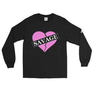 Savage Broken Heart Pink- Men’s Long Sleeve Shirt