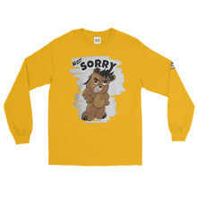 Load image into Gallery viewer, Not Sorry Logo Bear Men’s Long Sleeve Shirt

