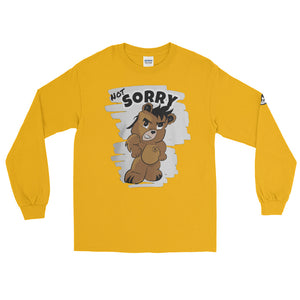 Not Sorry Logo Bear Men’s Long Sleeve Shirt