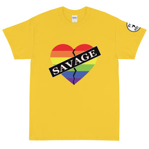 Savage Broken Heart Rainbow Short Sleeve T-Shirt