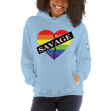 Load image into Gallery viewer, Savage  Broken Heart Rainbow Unisex Hoodie
