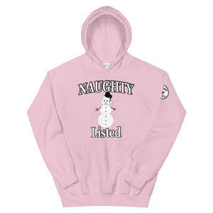 Naughty listed snowman Unisex Hoodie