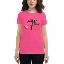 Load image into Gallery viewer, Women&#39;s Wine Time BL short sleeve t-shirt
