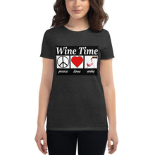 Load image into Gallery viewer, WIne time plw Women&#39;s short sleeve t-shirt
