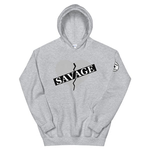 Broken Heart Savage Gray Unisex Hoodie