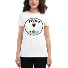 Load image into Gallery viewer, Wine Time Label 2020 Women&#39;s short sleeve t-shirt
