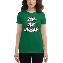 Load image into Gallery viewer, Women&#39;s IDK IDC IDGAF short sleeve t-shirt
