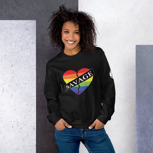 Savage Broken Heart Rainbow Unisex Sweatshirt