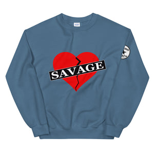 Broken Heart Savage red Unisex Sweatshirt