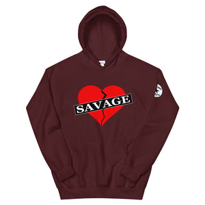 Broken Heart Savage Red Unisex Hoodie