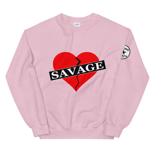 Broken Heart Savage red Unisex Sweatshirt