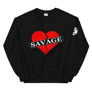 Broken Heart Savage red Unisex Sweatshirt