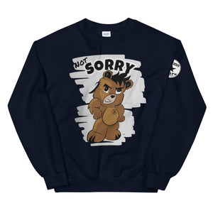 Not Sorry Logo Bear Unisex Sweatshirt