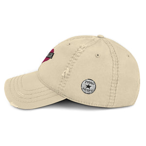 Savage broken heart pink Distressed Dad Hat