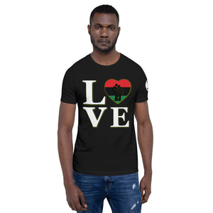 LOVE Black heart fist Short-Sleeve Unisex T-Shirt