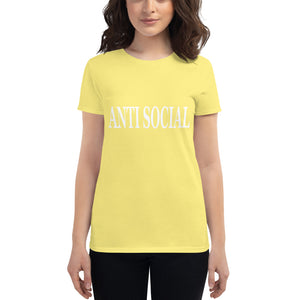 Women's ANTI SOCIAL short sleeve t-shirt