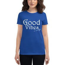 Load image into Gallery viewer, Women&#39;s Good Vibes Only short sleeve t-shirt
