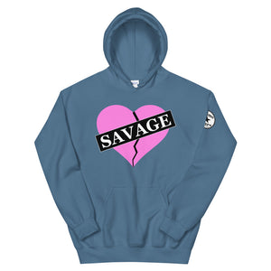 Broken Heart Savage Pink Unisex Hoodie